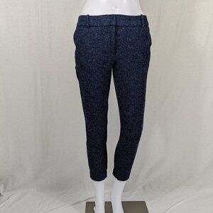 J.Crew Womens Pants Blue Pin Stripe Size 4 Dress Pant Slacks Wool Blend